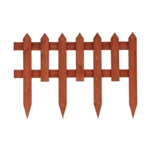 Serene Wooden Garden Fence Brown 60 x 42cm